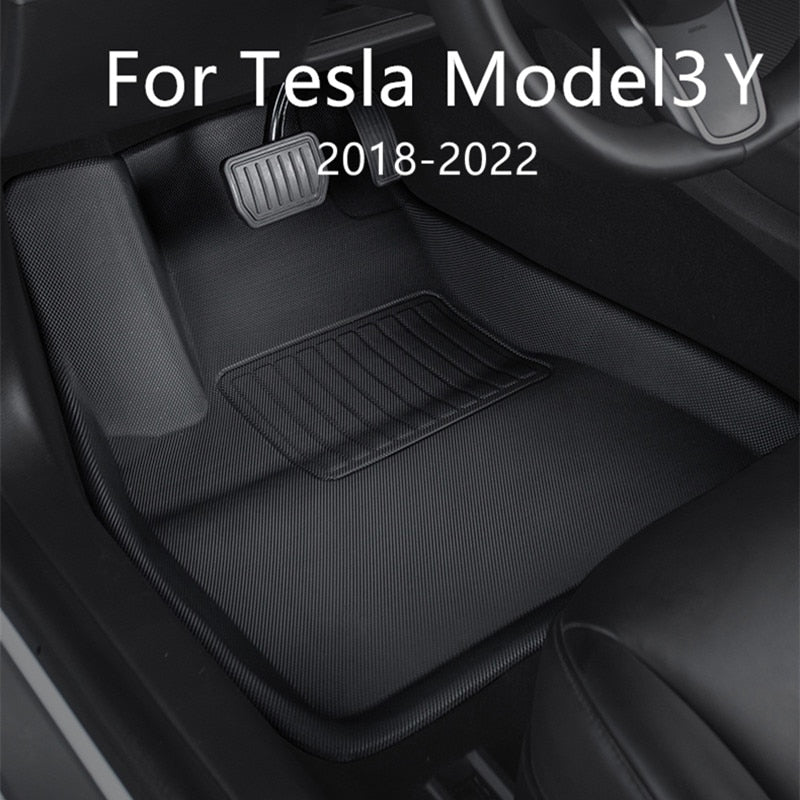 For Tesla Model 3 Y car waterproof non-slip floor mat.